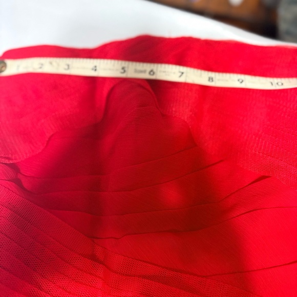 Red strapless gown is a Faviana style 7131 formal dress - Picture 6 of 9